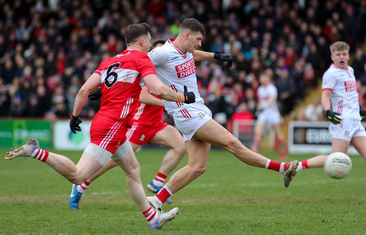Cork’s Seán McDonnell shoots on goal. Picture: INPHO/Lorcan Doherty