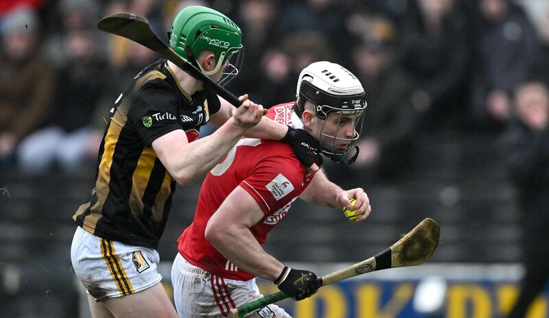 Barry Walsh of Cork tries to get away from Kilkenny's Ivan Bolger. Picture: Ray McManus/Sportsfile