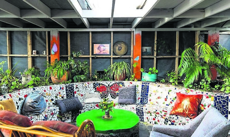 The unique beer garden. 