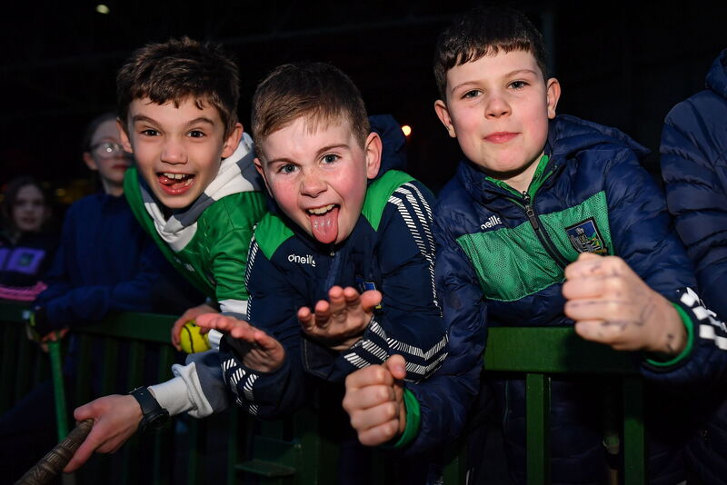 UP FOR IT: Young Limerick supporters before the Allianz Hurling League Division 1A match between Limerick and Cork at TUS Gaelic Grounds in Limerick. Photo by Tom Beary/Sportsfile