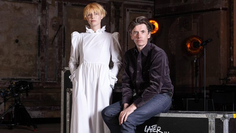 Jessie Buckley (left) with music collaborator Bernard Butler. 