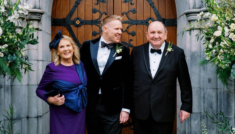 Dr Brian Cotter with his parents Liz and Jim Cotter. Picture: Studio Lordan 