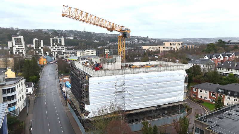  'The Haven' Student accommodation under construction at Victoria Cross Road, on the site of the former Kellehers' Tyres premises. Picture: Larry Cummins