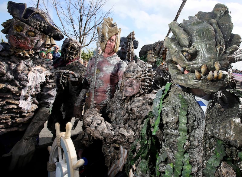 Members of the local men’s shed in the Dún Laoghaire St Patrick’s Day Parade. Photograph: Mark Stedman