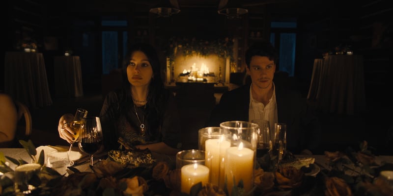 Something Very Bad Is Going To Happen: Camila Morrone as Rachel Harkin and Adam DiMarco as Nicky Cunningham. Photograph: Netflix