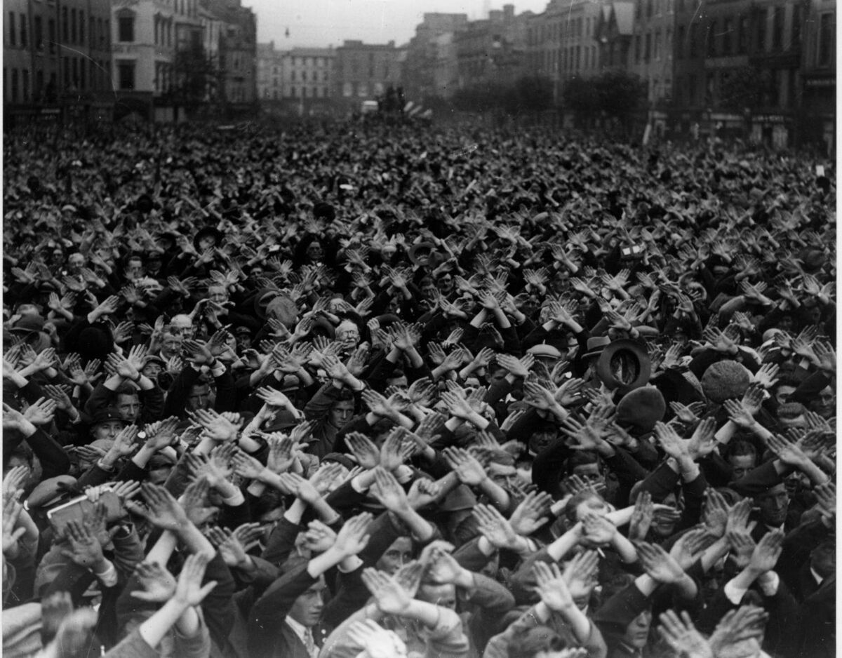 An Irish Christian Front meeting in Grand Parade, Cork on September 22.