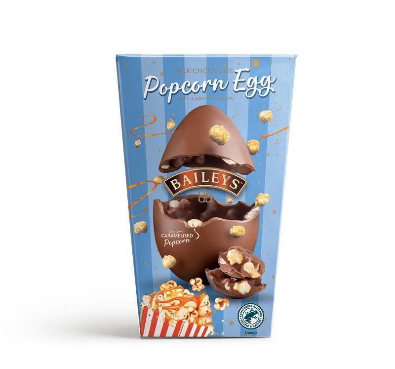 Baileys Chocolate Caramelised Popcorn Egg.