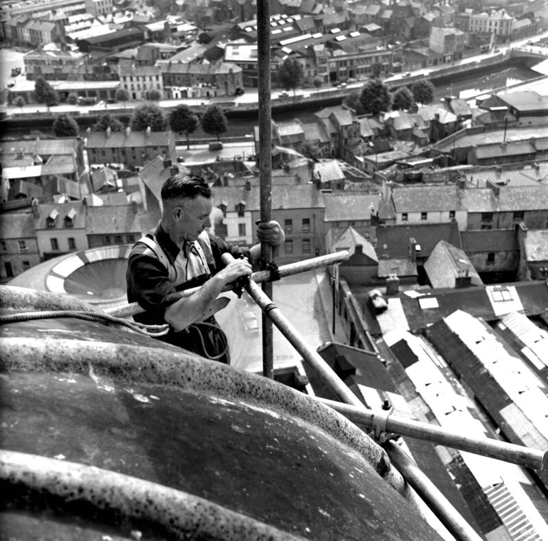 The 300-year-old icon Cork needs regular maintenance including the work captured here in an August 1959 photo. Picture: Irish Examiner Archive