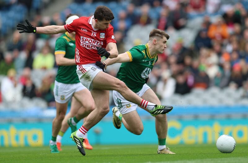 Cork's Chris Óg has a goal chance against Meath. Picture: INPHO/James Crombie