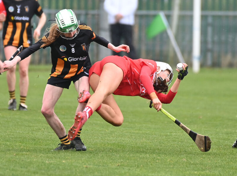 Cork's Lauren O'Connor holds onto possession from Kilkenny's Shannon Doheny. Picture: Eddie O'Hare