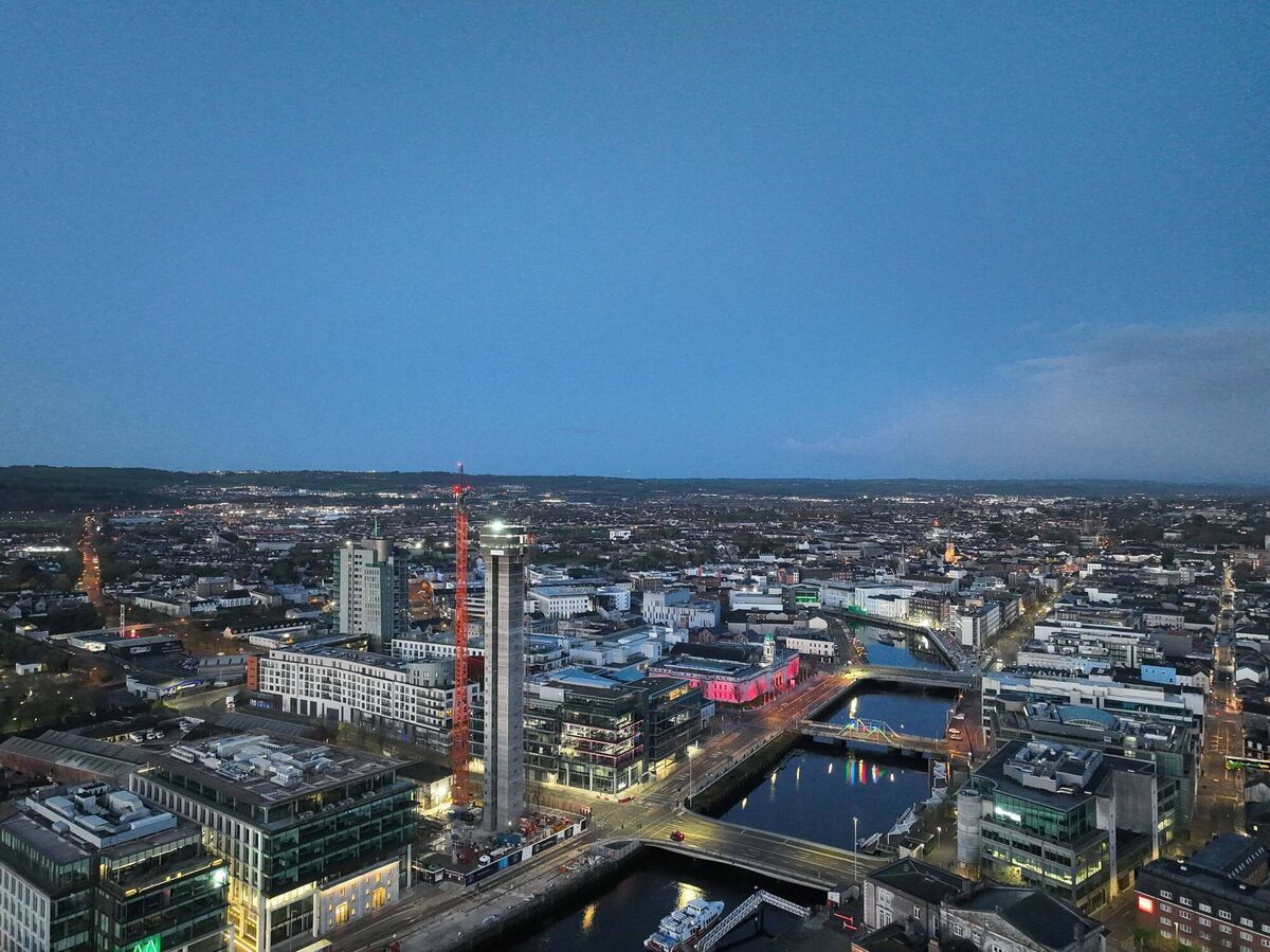 the Railyard will be the tallest residential building in Ireland when completed. Picture: Drone Solutions Ireland