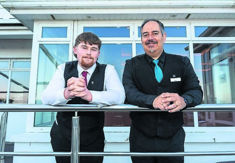 Bar manager Josh Kidney and long-time staff member Luís Cristóvão at the launch of the revamped new bar & bistro Pictures: Noel Sweeney