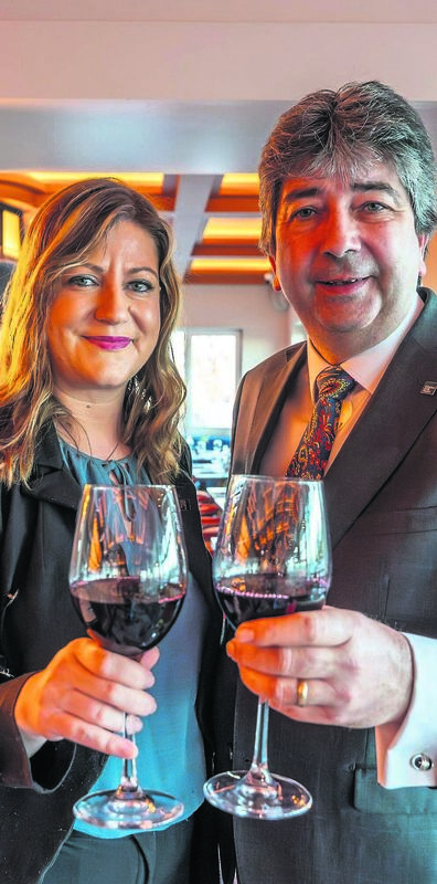 Manager of the Lighthouse Bar & Bistro, Farrah Bourke, and managing director Stephen Belton at the launch of the revamped premises earlier this month. Picture: Noel Sweeney