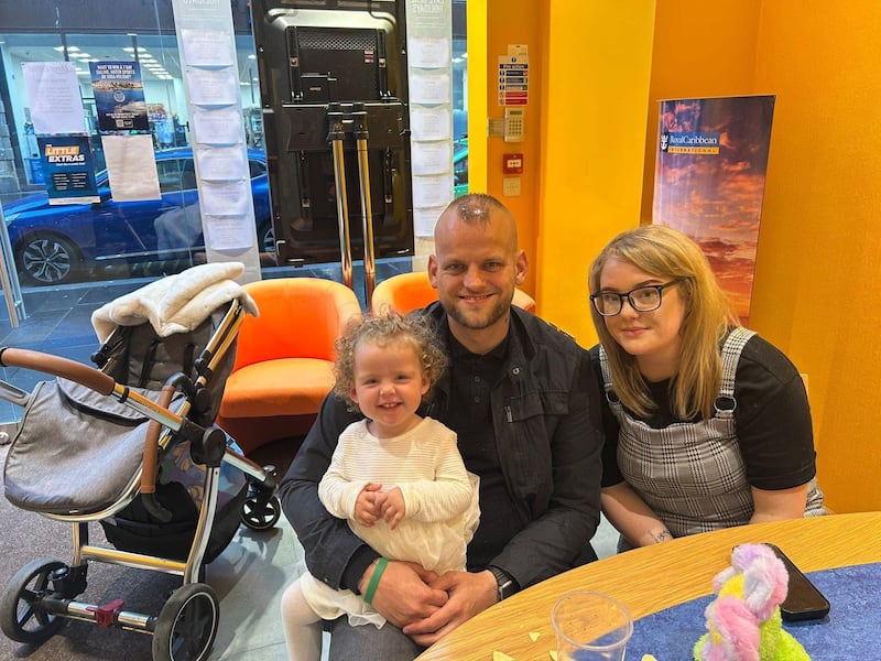 Tony and Carrie Pearson with their daughter Grayce