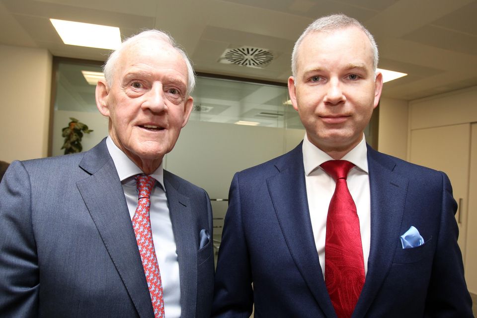 Larry Goodman and his son Laurence. Photo: Tom Burke
