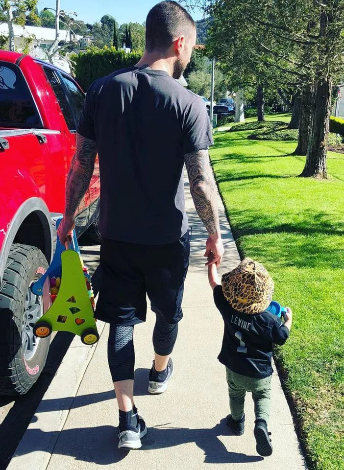 Adam Levine and Gio GraceCredit: Adam Levine Instagram