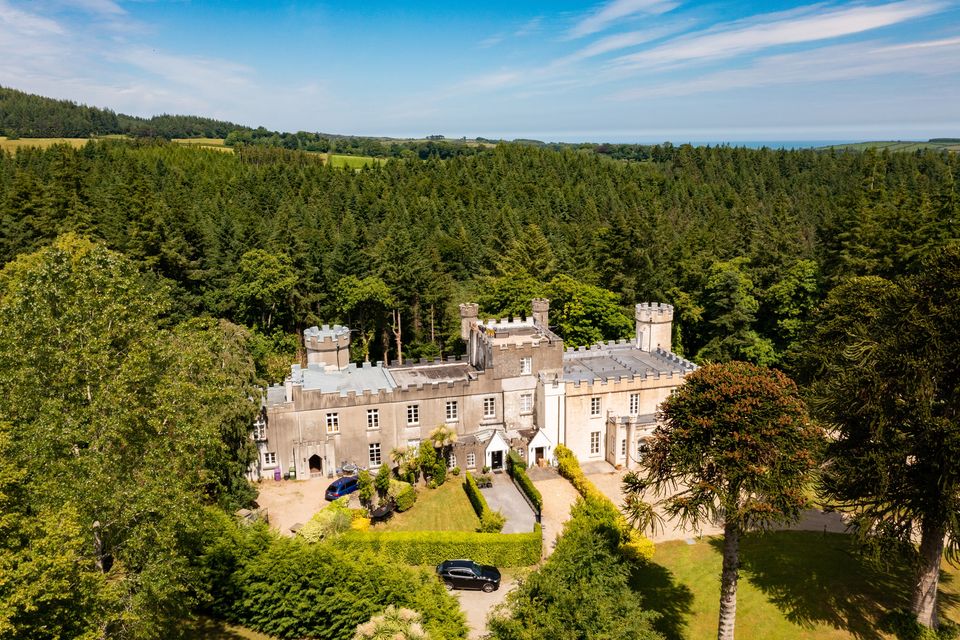 An aerial view of Glanmore Castle, Devil’s Glen, Ashford, Co Wicklow