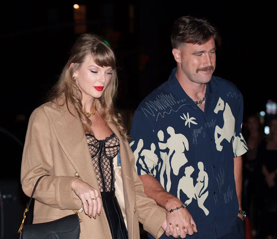 Taylor Swift and Travis Kelce in October 2024.Credit: Getty