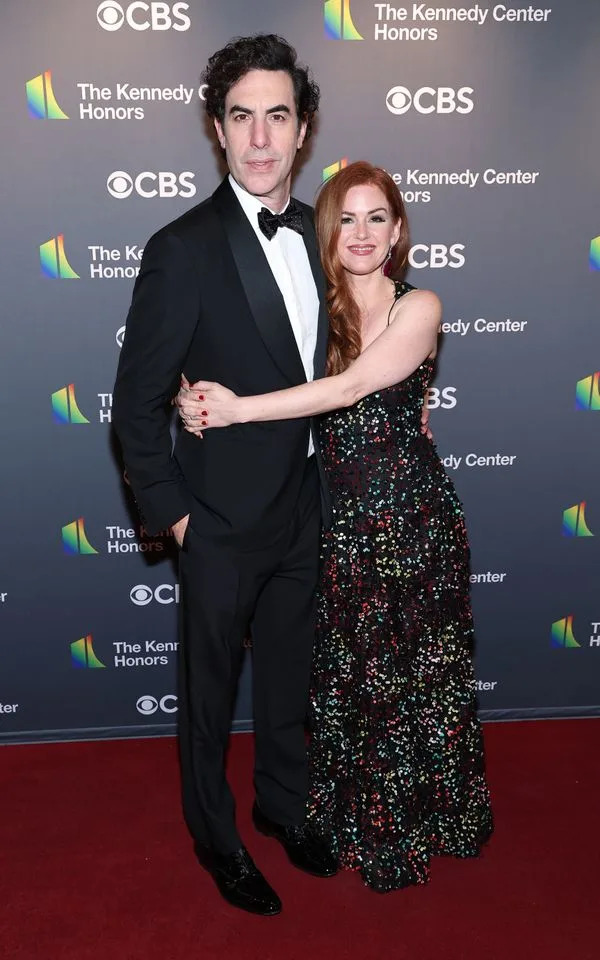 Isla Fisher and Sacha Baron Cohen at the 2022 Kennedy Center Honors.Credit: Getty Images