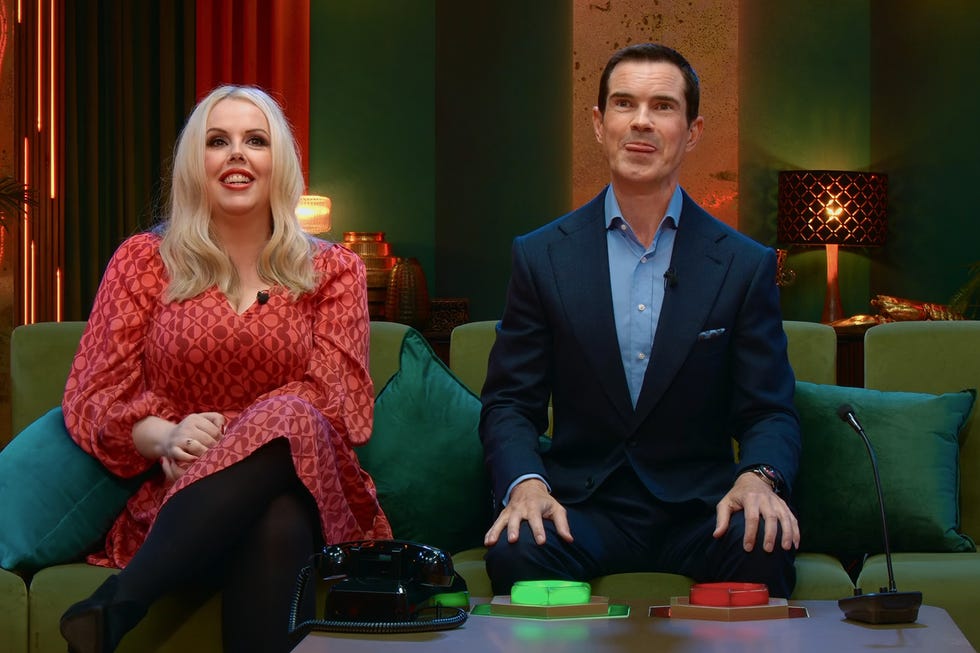 Roisin Conaty, Jimmy Carr, Last One Laughing UK roisin conaty, jimmy carr, last one laughing uk