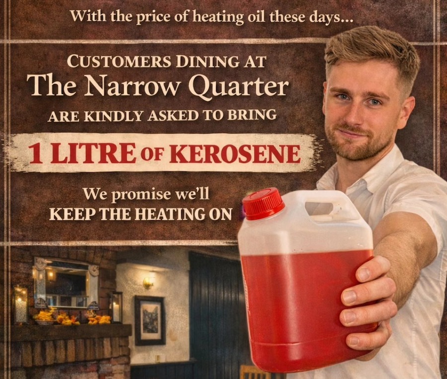 Donegal restaurant's hilarious plea to customers to bring their own oil