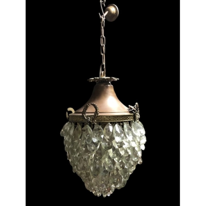 Continental gilt brass and cut-glass centre hanging light (€150-€250) at Mullens Laurel Park