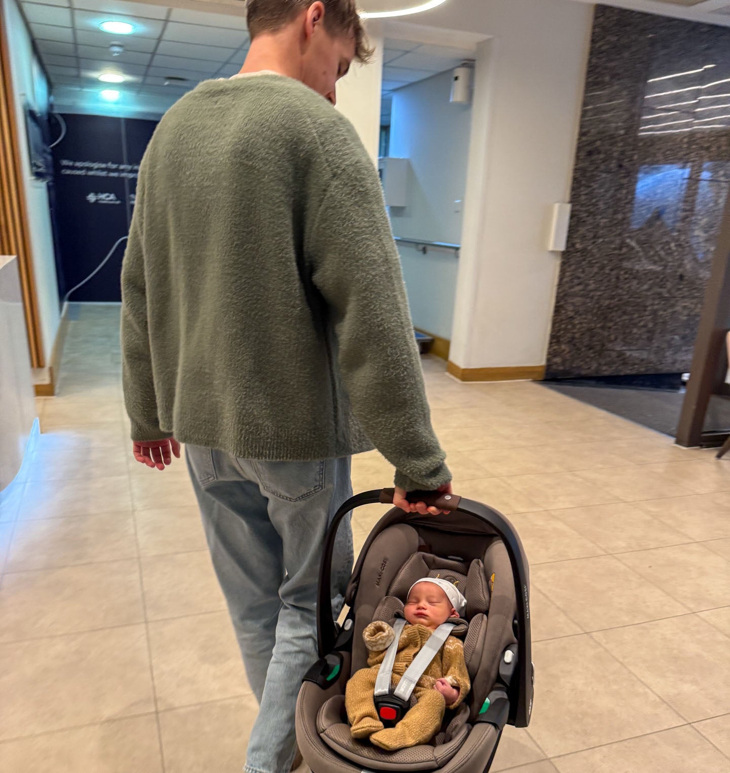 Sugg with baby Bowden, who appears to be named after the YouTuber’s father