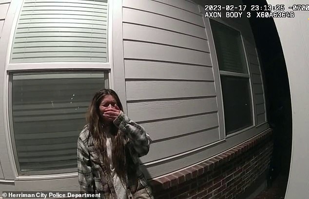 The Mormon influencer  can be seen crying and slurring her words as police attempt to talk to her about the altercation