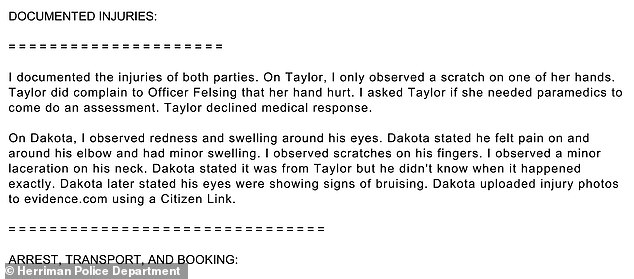 Cops reported seeing injuries on both Paul and Mortensen, but determined she was the primary aggressor