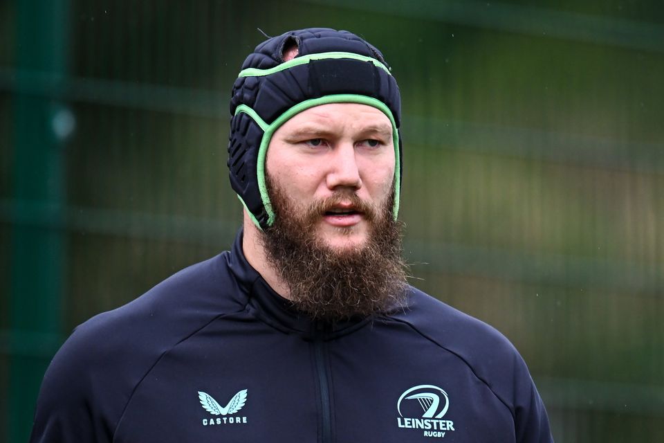 RG Snyman during a Leinster Rugby squad training session at Thornfields in UCD, Belfield, Dublin. Photo: Piaras Ó Mídheach/Sportsfile
