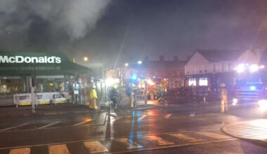 Firefighters attend early morning fire at McDonalds drive-thru in Dundalk