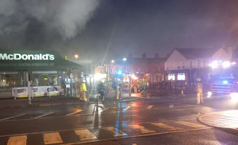 Firefighters attend early morning fire at McDonalds drive-thru in Dundalk