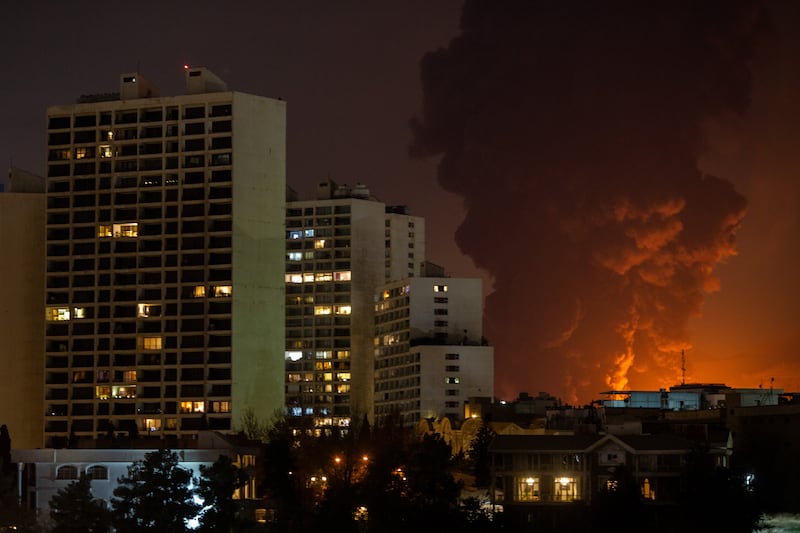Smoke billows after an explosion from fuel storage and energy complexes after a U.S.-Israeli airstrikes in Tehran, Iran, on Saturday, March 7th, 2026. Photograph: Arash Khamooshi/The New York Times