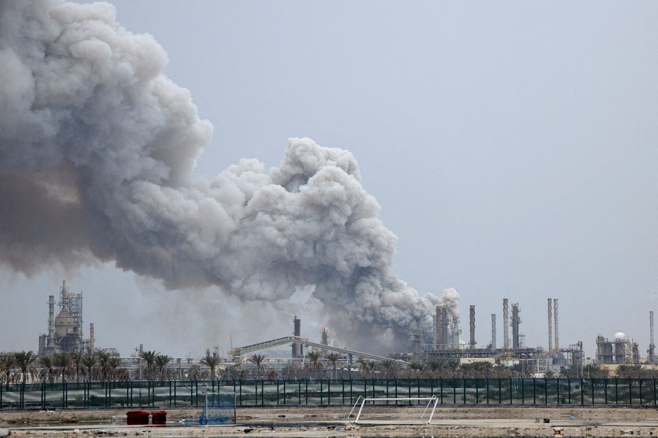 Smoke rises following a strike on the Bapco Oil Refinery in Bahrain. The war in the Middle East has sent energy coasts soaring. Photo: Reuters