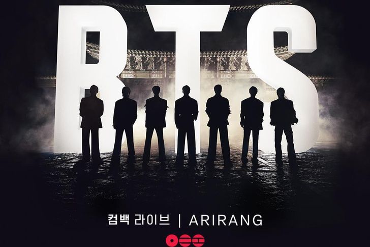 A poster for BTS’ comeback live event, scheduled to take place at Gwanghwamun Square in Seoul, March 21 / Courtesy of Netflix