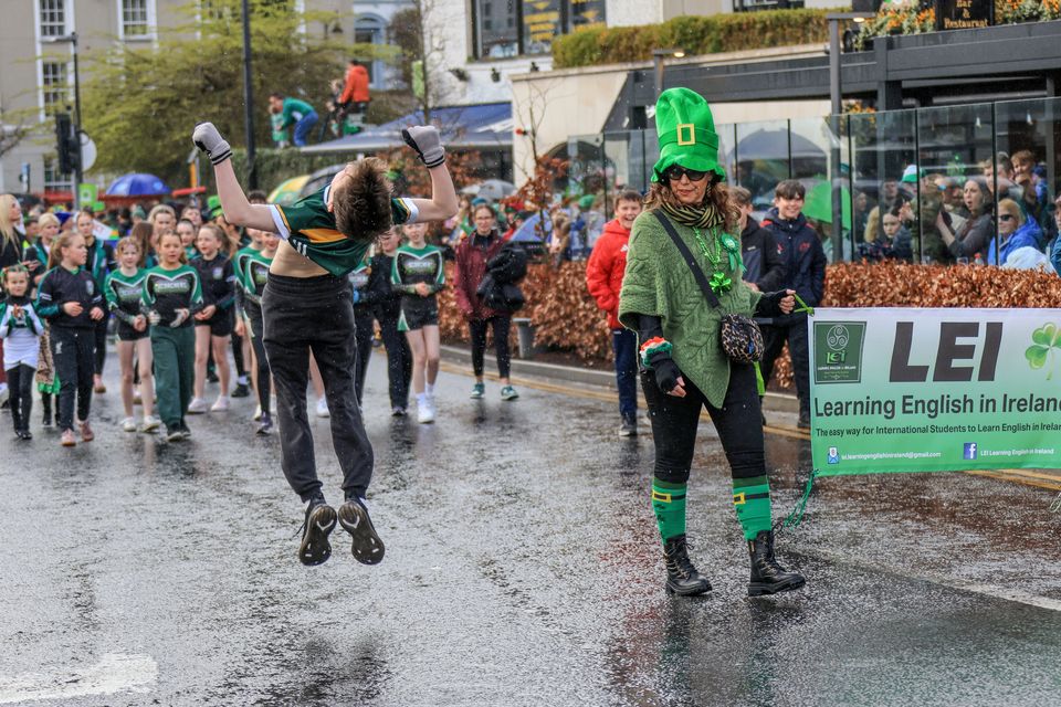 Up and Over.. enjoying  the St Patrick's Festival Parade, in Killarney town on Tuesday, organised by Killarney Chamber of Tourism and Commerce. The parade featured over 60 community groups in the surrounding area. Photo by Valerie O'Sullivan.