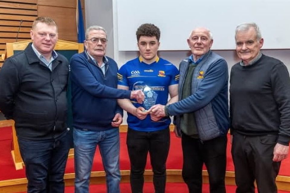 Travis Gibbons with Simon Cavanagh, Peter Davey, Paddy Walsh and Francis McCann at his Civic Reception in Riverside last week