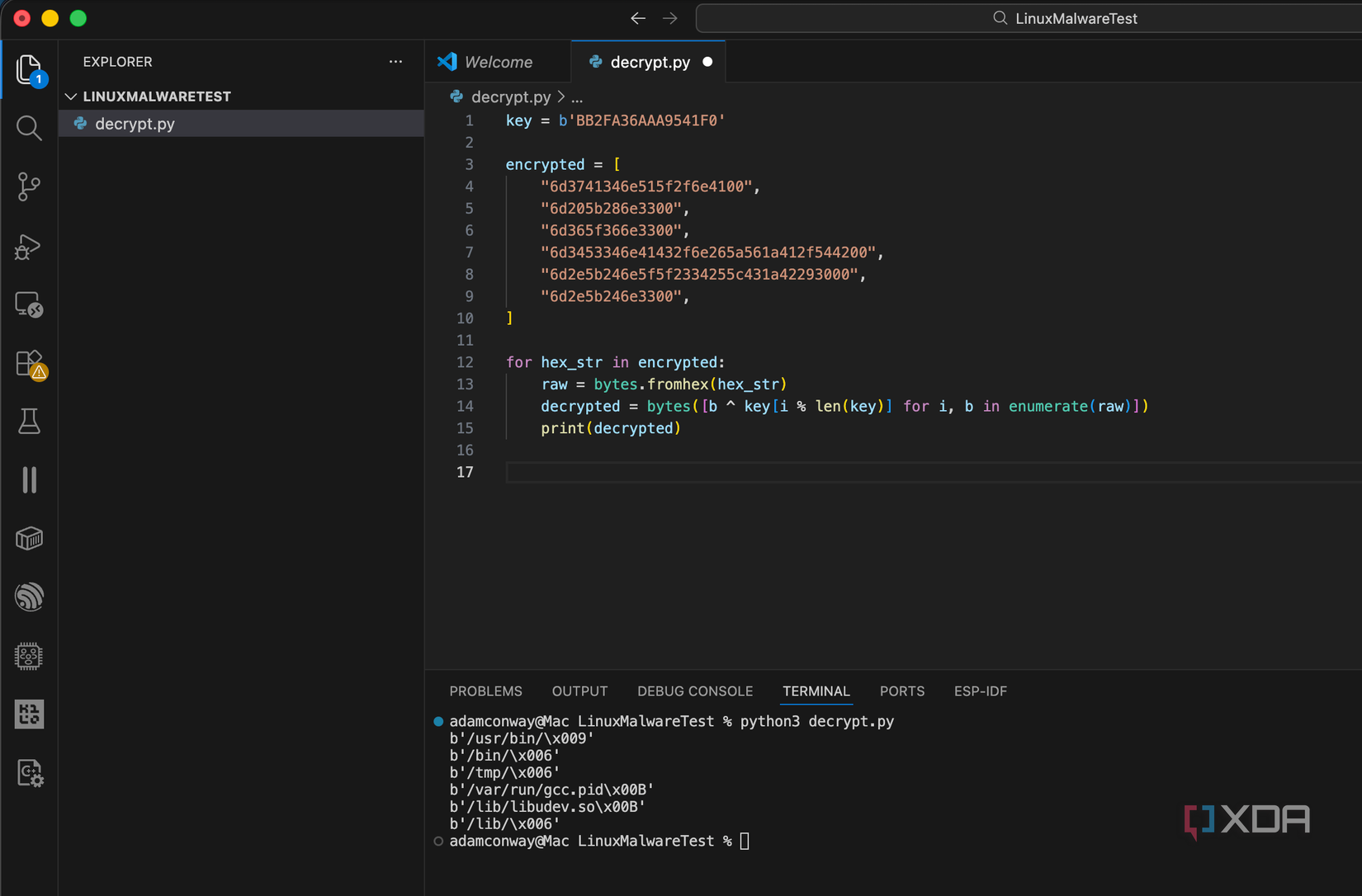 Python script to decrypt XorDDoS and what it hides as