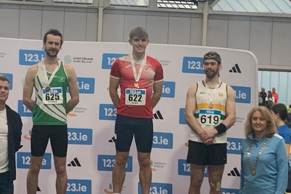 Shane Power of St Joseph's AC took silver in the National Senior Indoor Championships Polevault. 