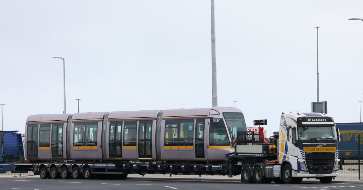Luas burnt out during Dublin riots arrives home after €5m repairs in France – The Irish Times