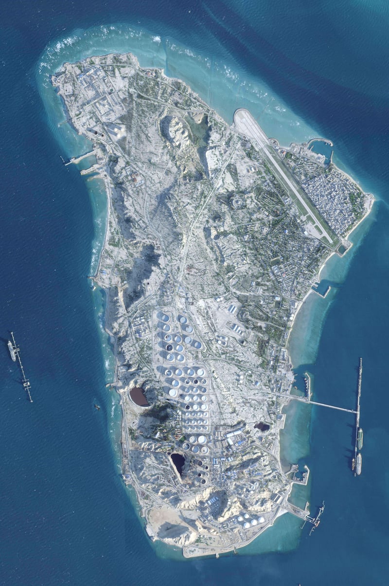 Kharg Island. Photograph: Planet Labs PBC/AP