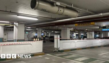 Toddler dies after being struck by car in underground car park - BBC