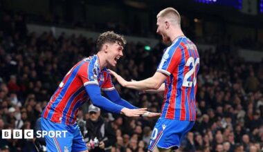 Spurs 1-3 Crystal Palace: Hosts' relegation worries deepen in dismal defeat