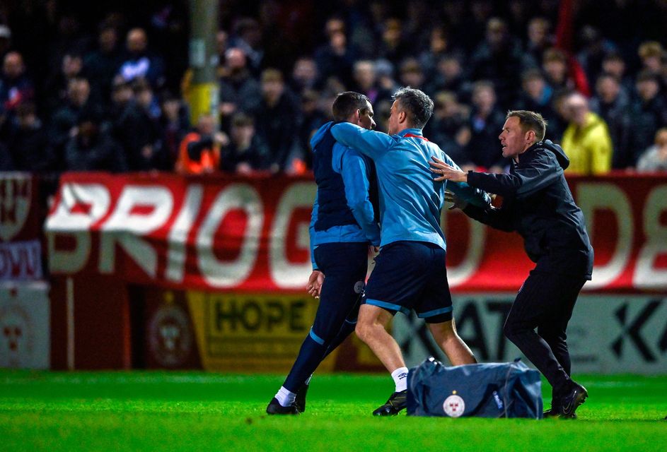 The tussle before the match