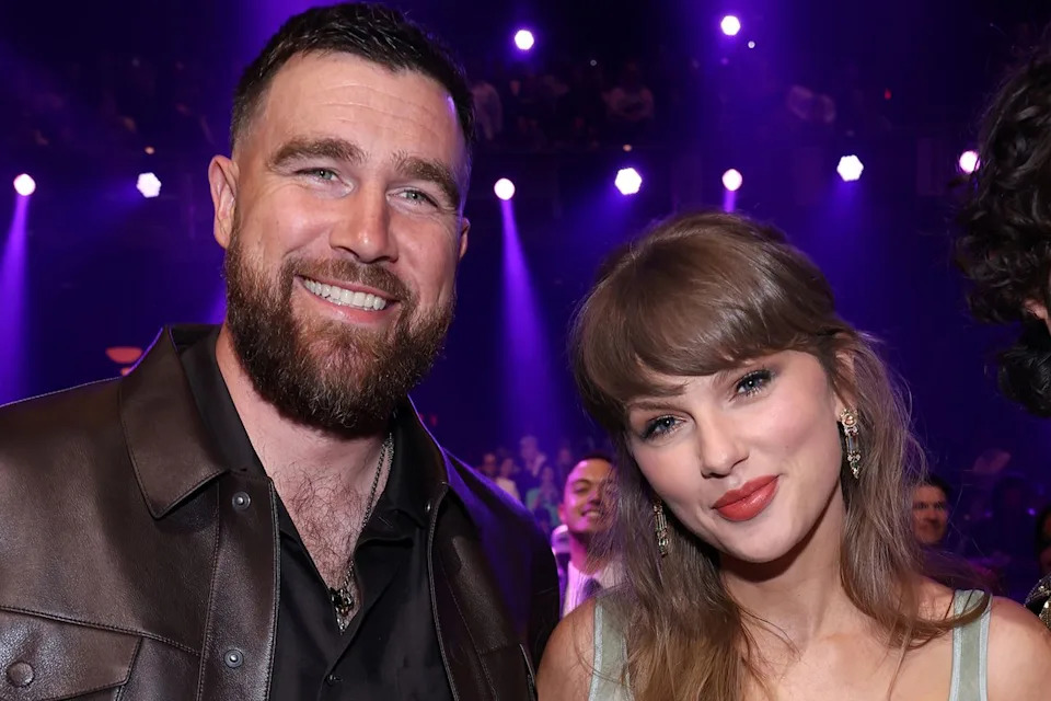 Travis Kelce and Taylor SwiftCredit: Kevin Mazur/Getty