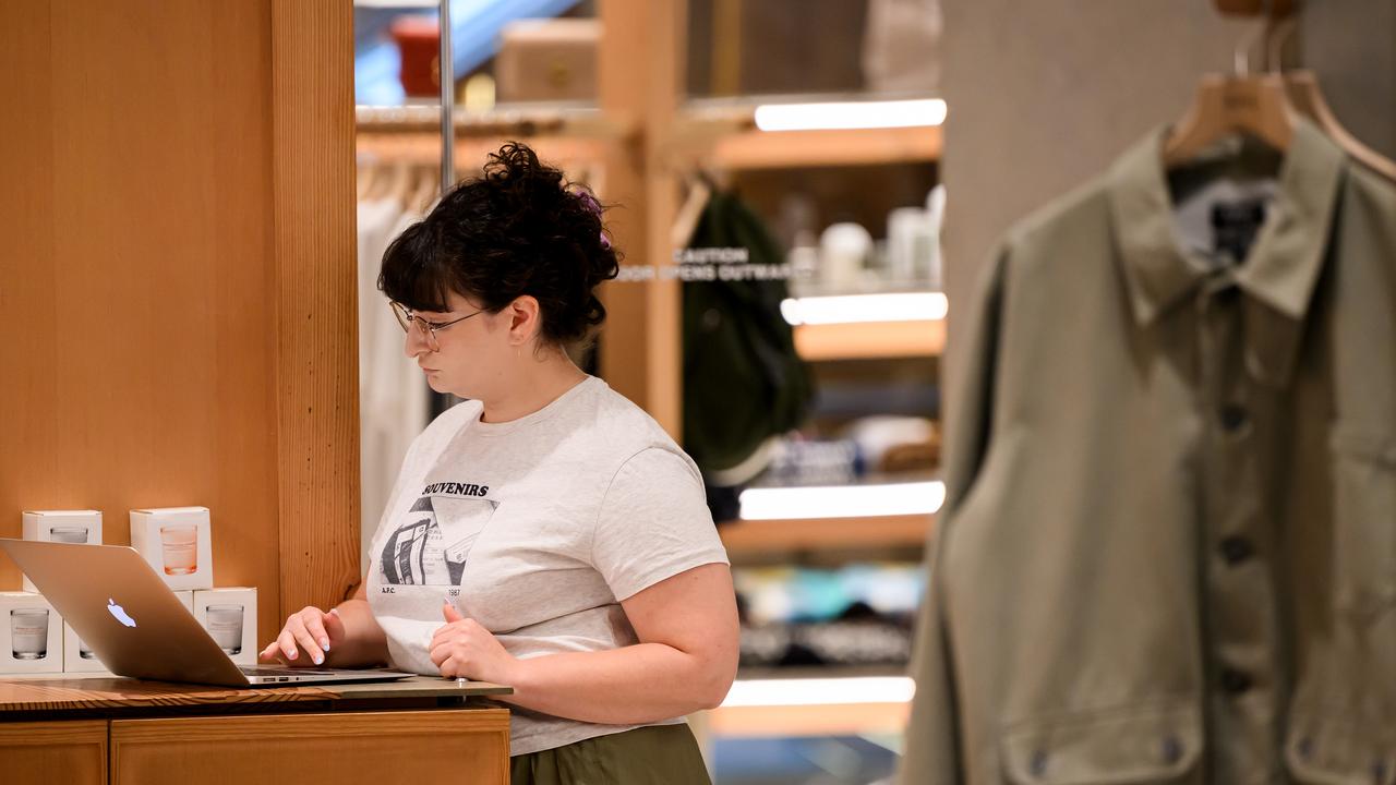 A female retail worker