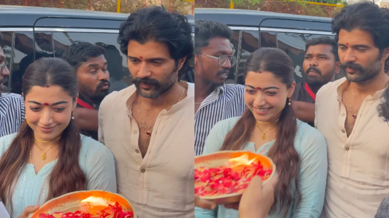 Vijay Deverakonda and Rashmika Mandanna get a wholesome welcome as they return to Ranabaali sets