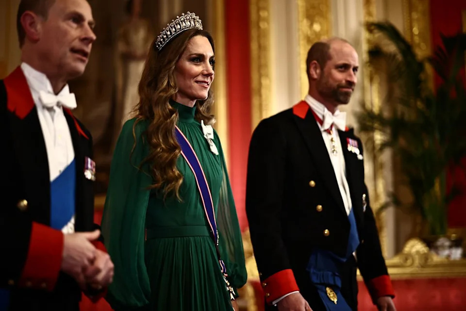 Prince Edward, Kate Middleton, and Prince William at Windsor CastleCredit: Getty