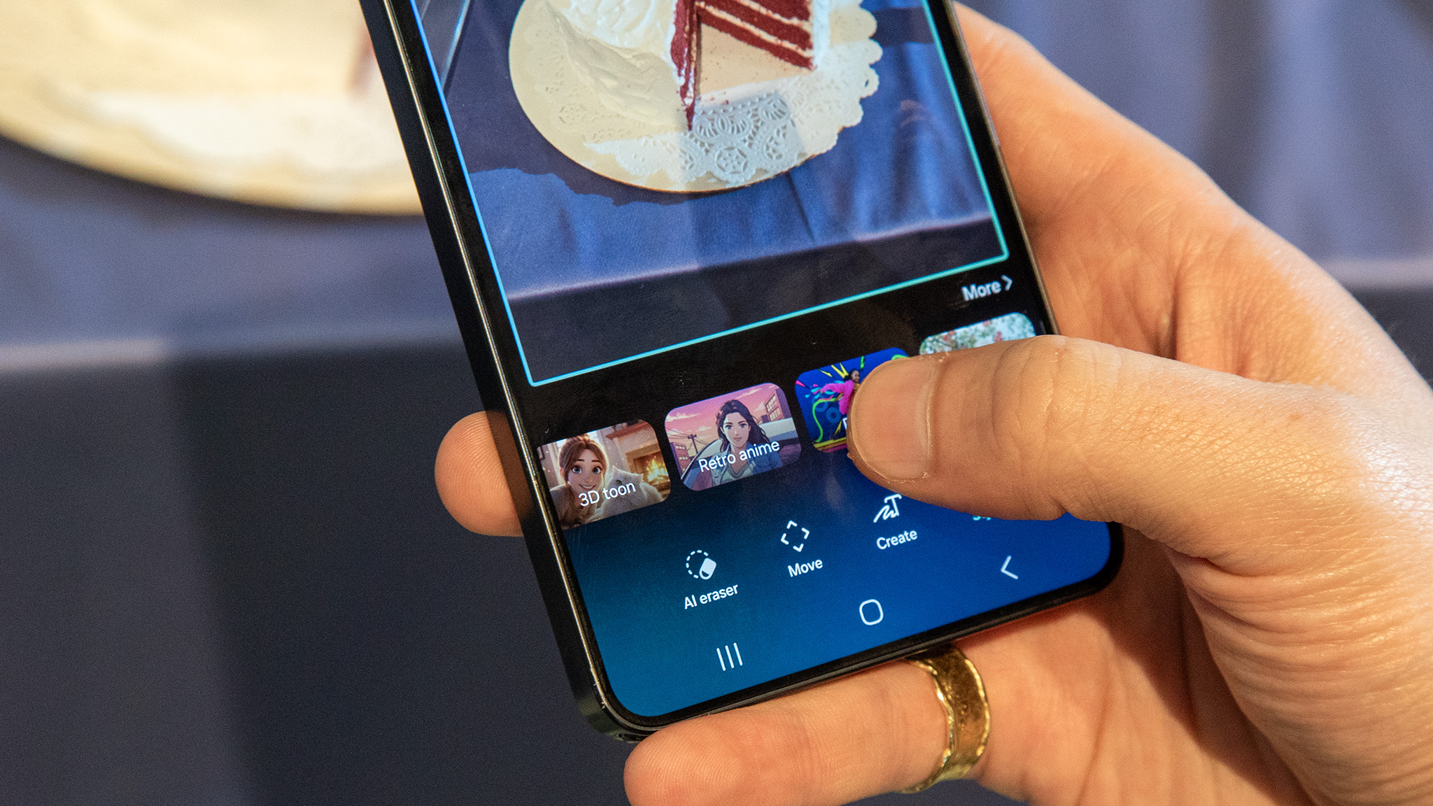 The new editing tools built into the Samsung Galaxy S26 Ultra's Photo Assist mode