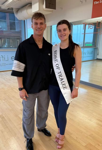 Rose of Tralee Katelyn with pro dancer Leonardo Lini